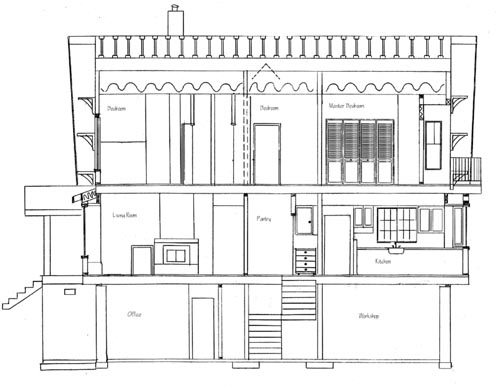 house cross section drawing